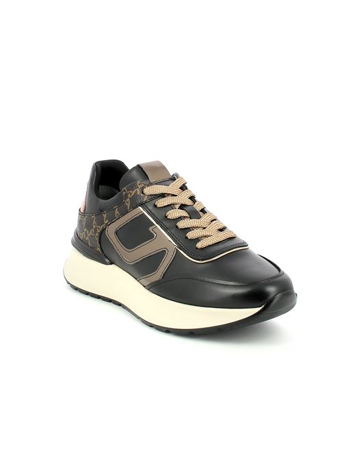 sneakers da donna in pelle nera NERO GIARDINI | I308350D100